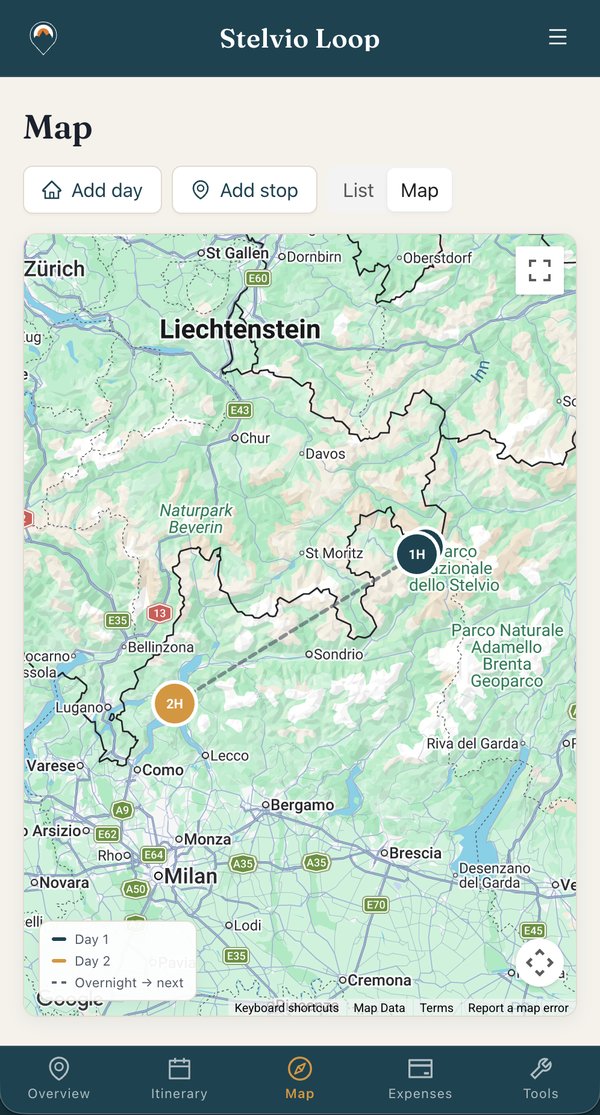 See the whole route